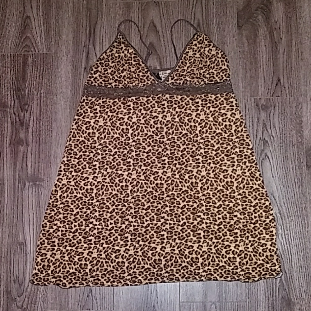 Eyeshadow Negligee Night Gown size Large Brown